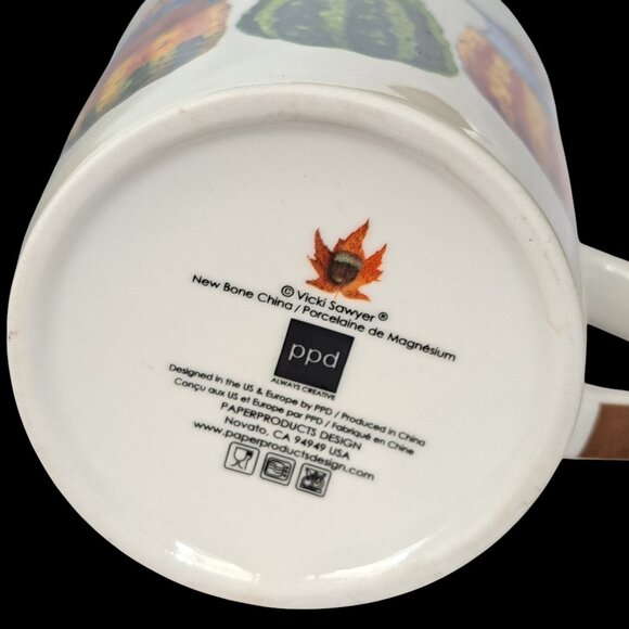 Vicki Sawyer Out Of My Gourd Birds Mug PPD Co Sparrow Mockingbird Art in box - Picture 15 of 16